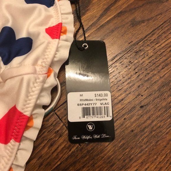 NWT Wildfox Vintage Hearts Swimsuit - Picture 5 of 6